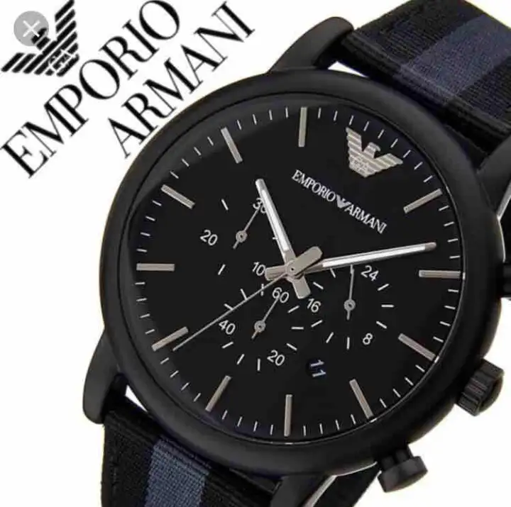 emporio armani luigi black watch
