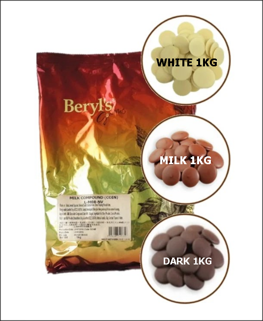 Beryls Compound Dark Milk White Chocolate Coin Kg Lazada