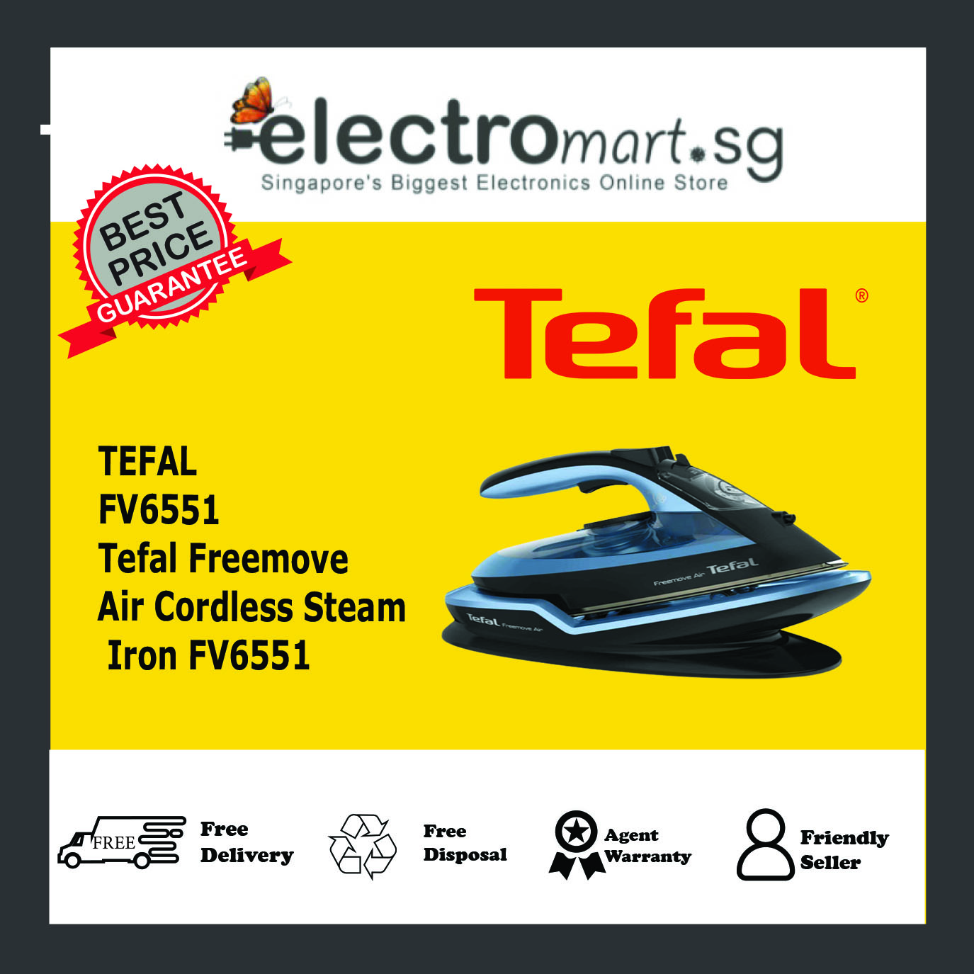 Tefal Fv Freemove Air Cordless Steam Iron Lazada Singapore