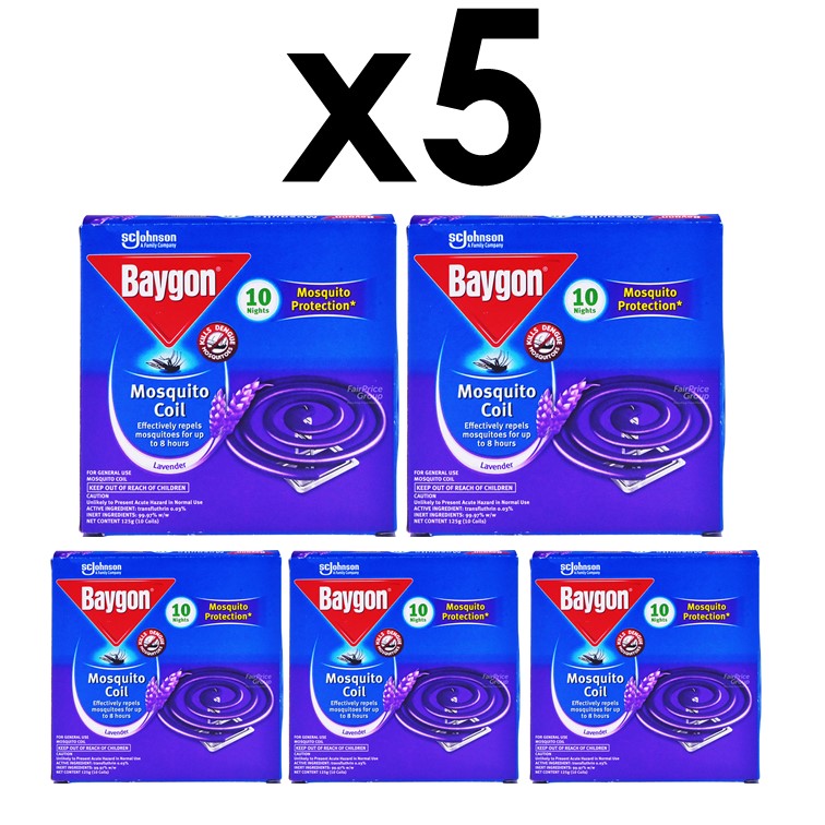 Baygon Mosquito Coil Lavender S Bundle Of Lazada Singapore