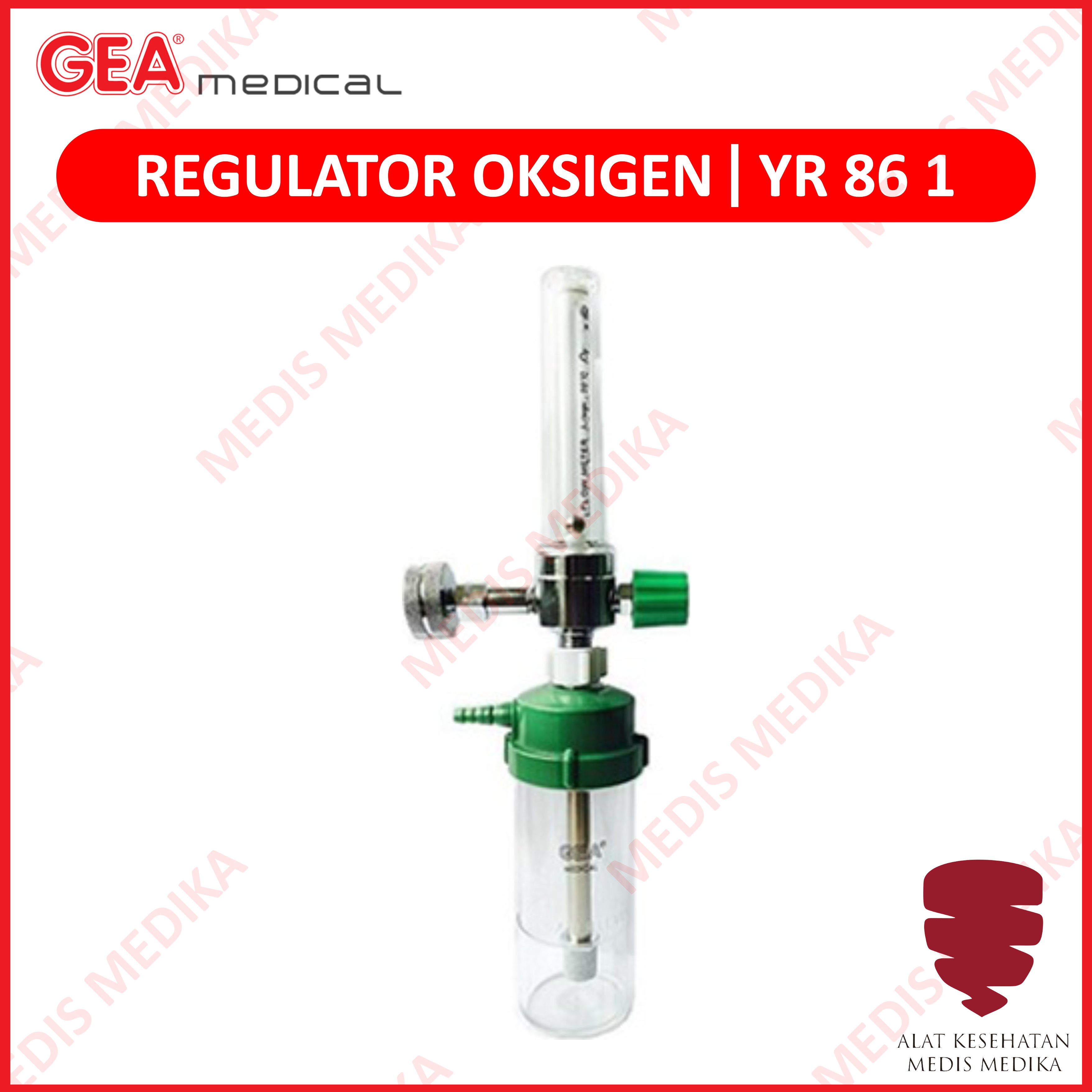 Regulator Oksigen Pernapasan Wall Oxygen Inhalator Dinding Gea Yr