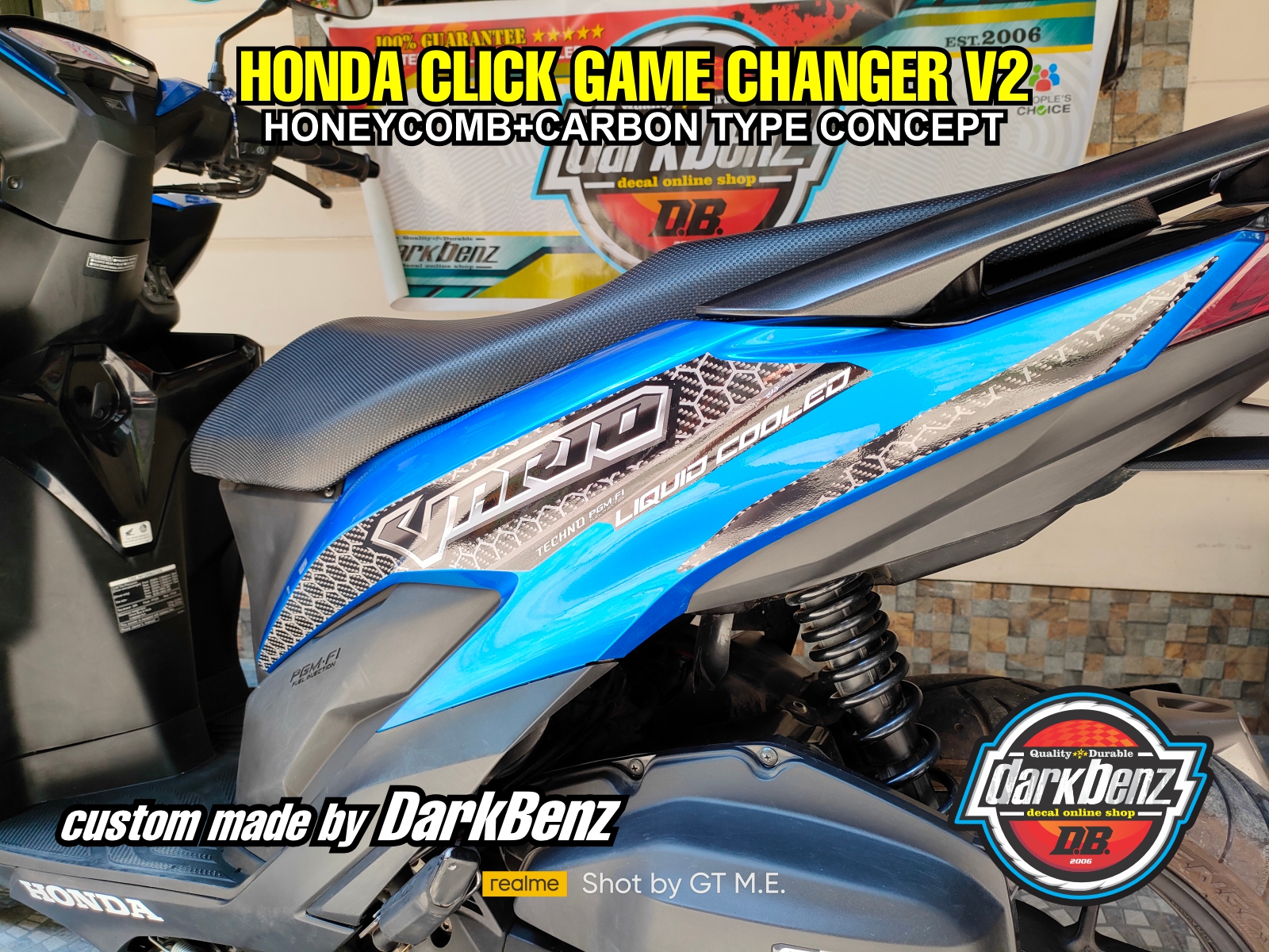 New Style Honda Click Vario Carbon Fiber Honeycomb Style Printed