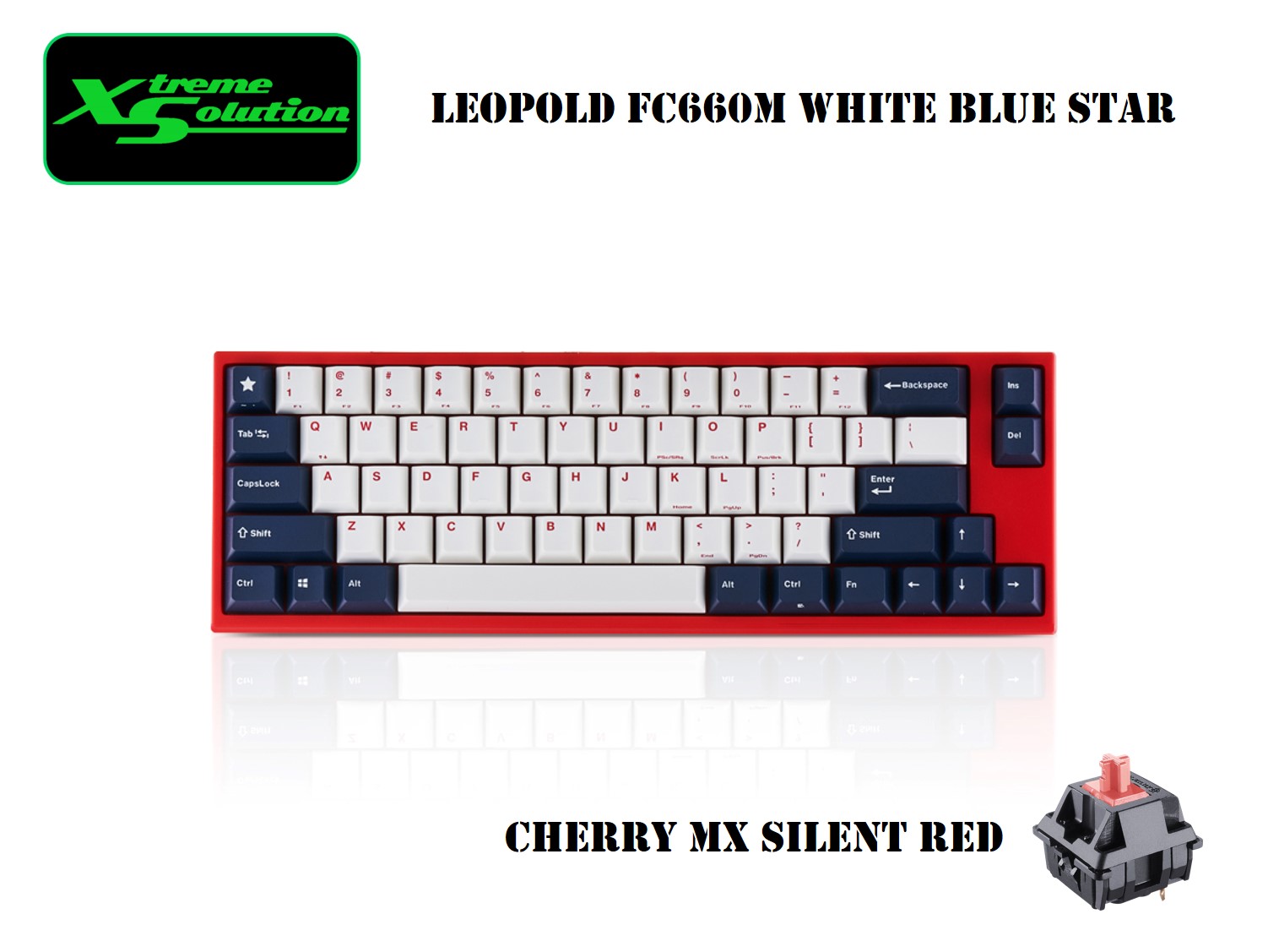 Leopold FC660M White Blue Star Compact Mechanical Keyboard Lazada