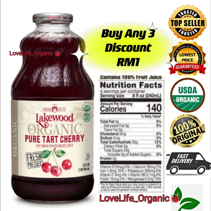 Lakewood Organic Pure Tart Cherry Juice Ml Exp Lazada