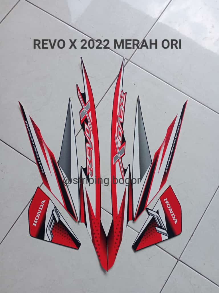 Stiker Striping Motor Honda Revo X Merah Lazada Indonesia