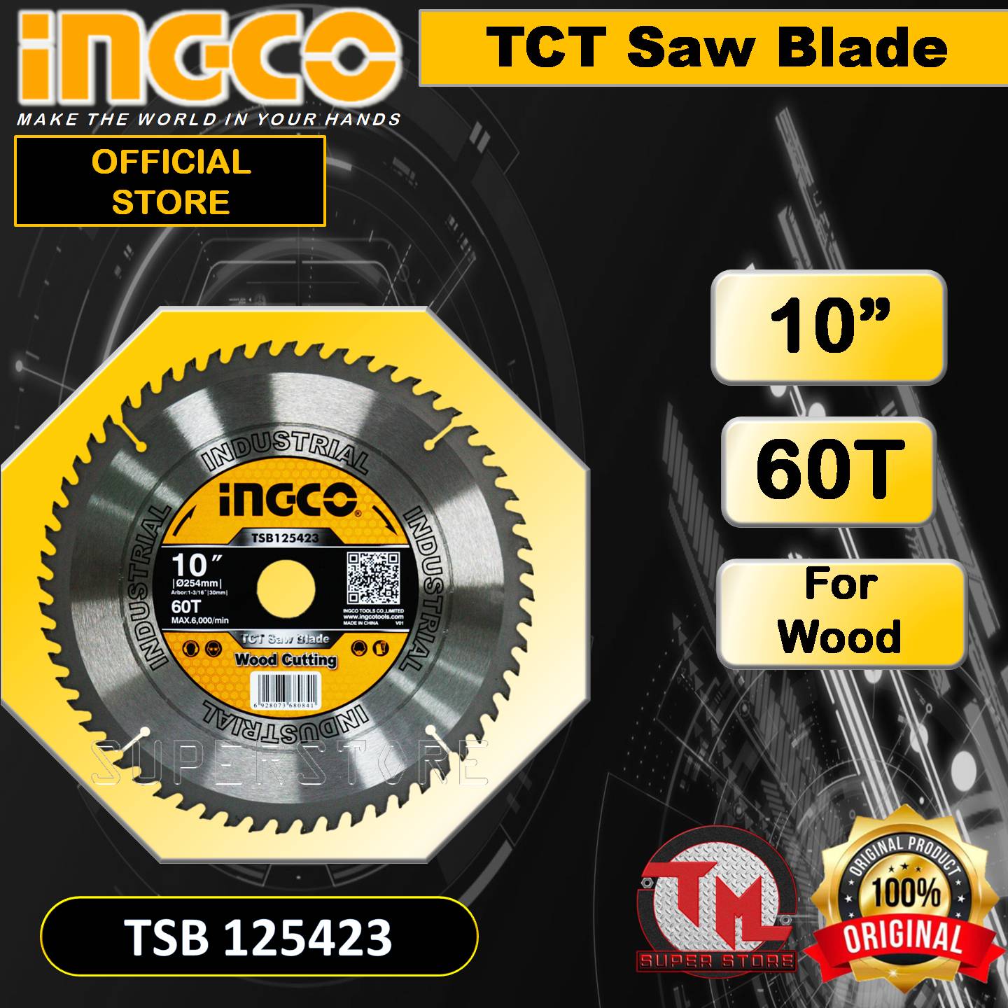 Ingco Tct Saw Blade For Wood Tsb Tm Ss Lazada Ph