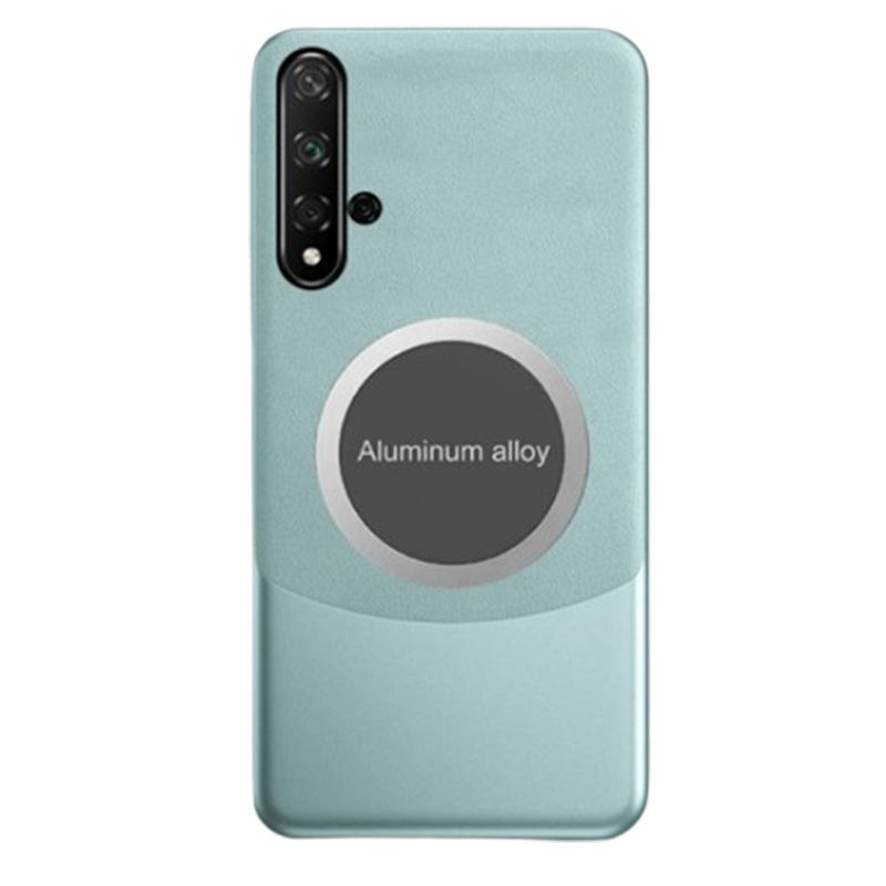 For Honor 20 case 360 Degrees Protection Leather Soft Border Anti-fingerprint Color Blocking Design Car Navigation Holder Ring For Huawei Nova 5T Phone casing