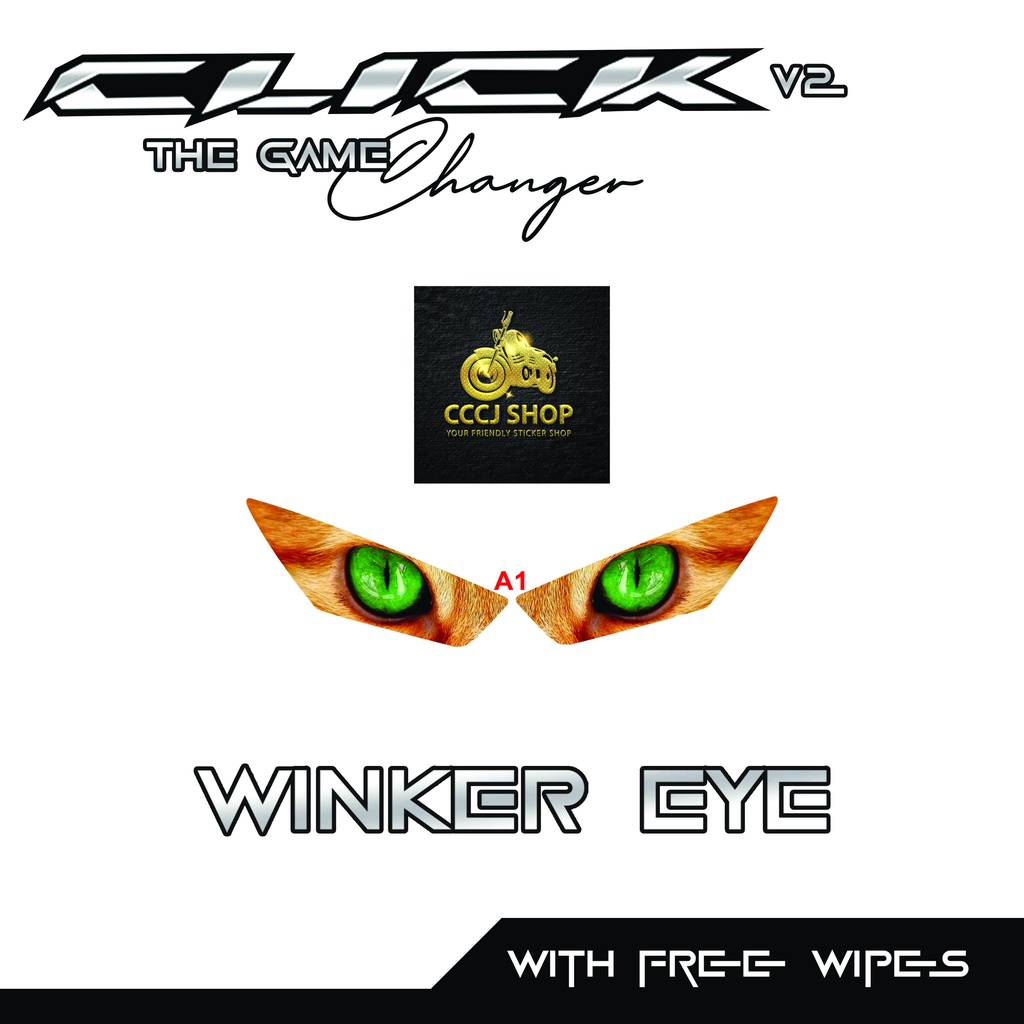 HONDA CLICK V2 125i 150i WINKER EYE STICKER TRANSPARENT TRANSLUCENT