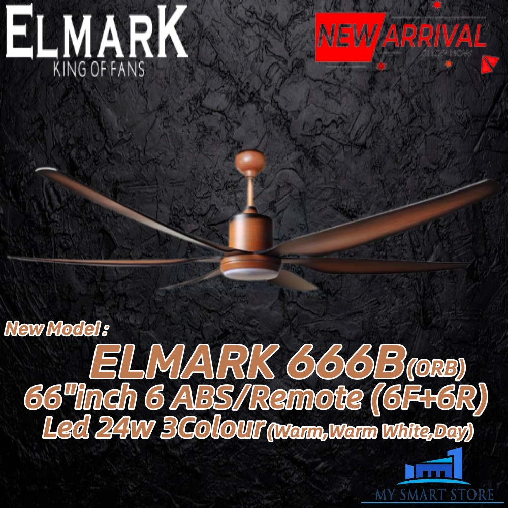 ELMARK 66 DC Motor 24W LED Ceiling Fan ABS Blades With 6 6 Speed