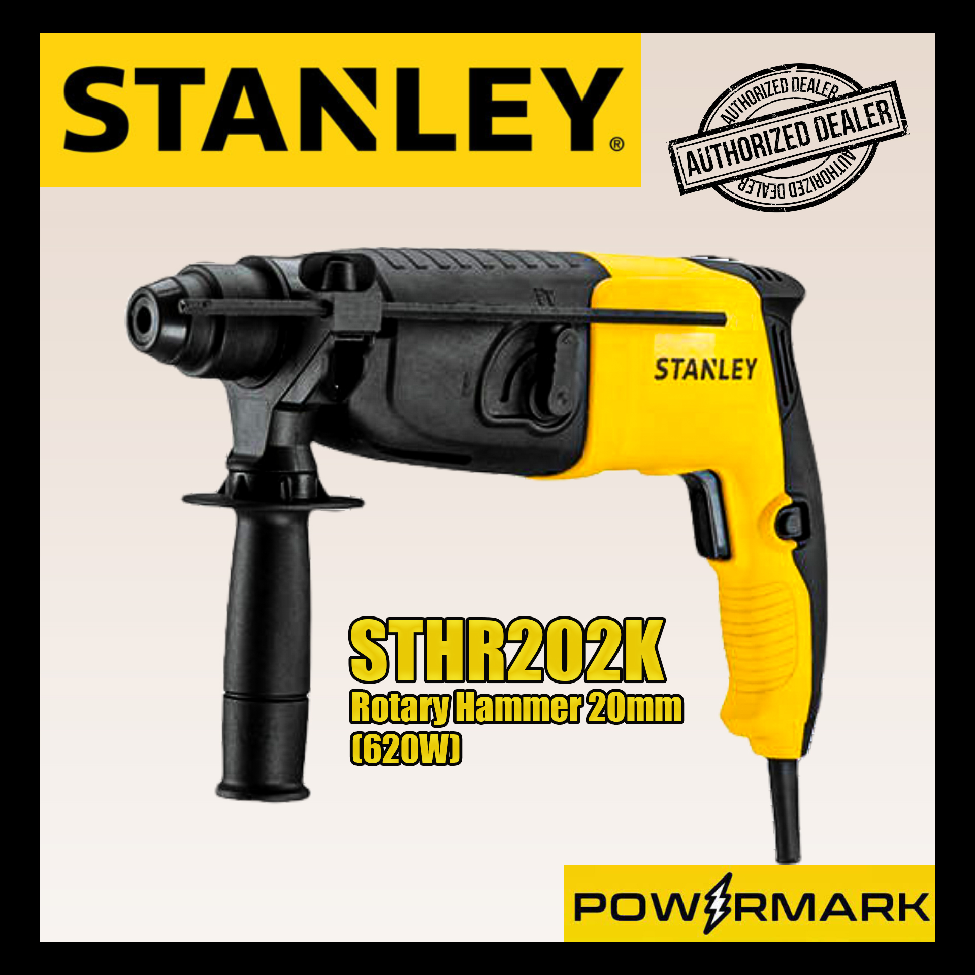 STANLEY STHR202K Rotary Hammer 20mm 620W POWERMARK SHD Lazada PH