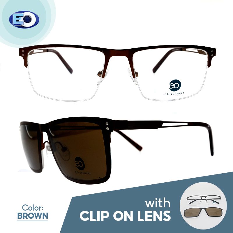 EO Eyewear Clip On Valencia Frame With Free Multicoated Lens Non