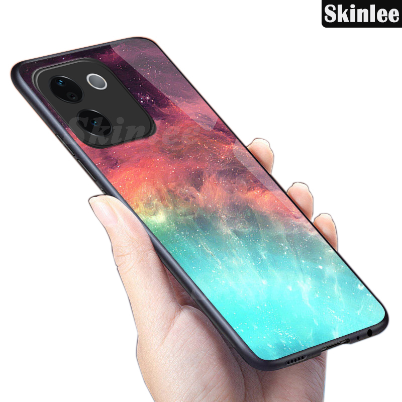 Phone case For Vivo IQOO Z9S Pro Back cover Tempered Glass Cover Starry Sky Mirror Couple Design cover For Vivo IQOO Z9S Pro Cover cases