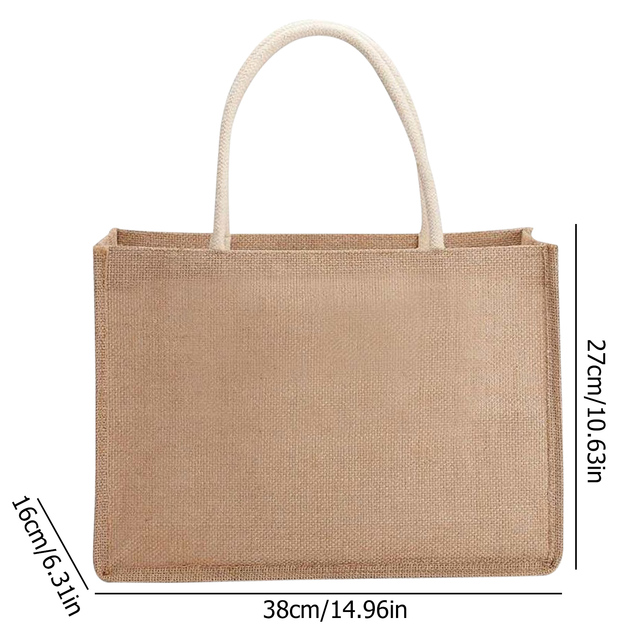 Eco Friendly Reusable Jute Bag Burlap Tote Bags Natural Linen Bags With