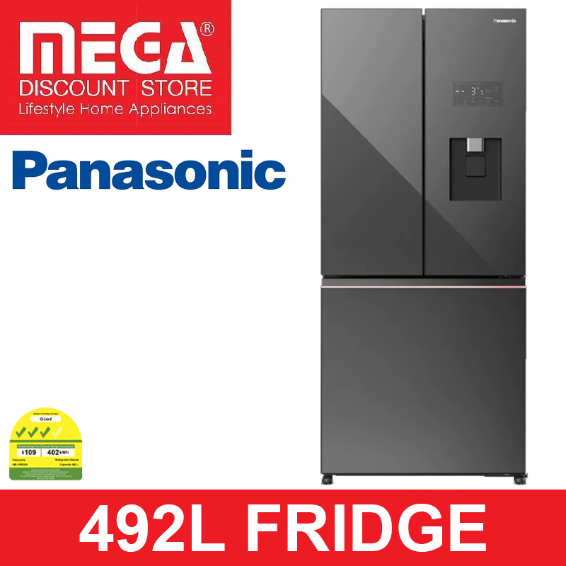 PANASONIC NR CW530XMMS 492L PRIME 3 DOOR FRIDGE WITH NON PLUMBING