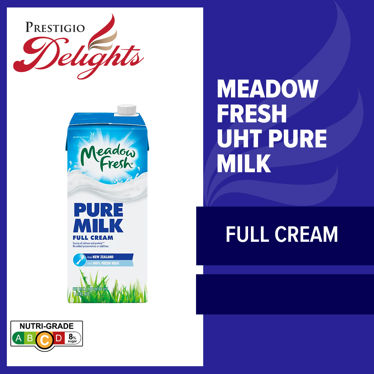 Meadow Fresh Uht Pure Milk Carton S Full Cream Low Fat