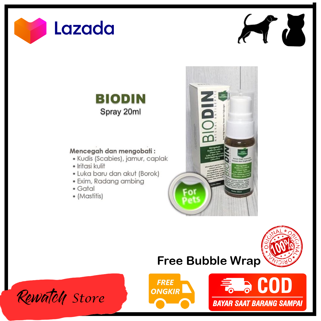 Biodin Promo Biodin Spray Ml Obat Kucing Anti Jamur Luka Scabies