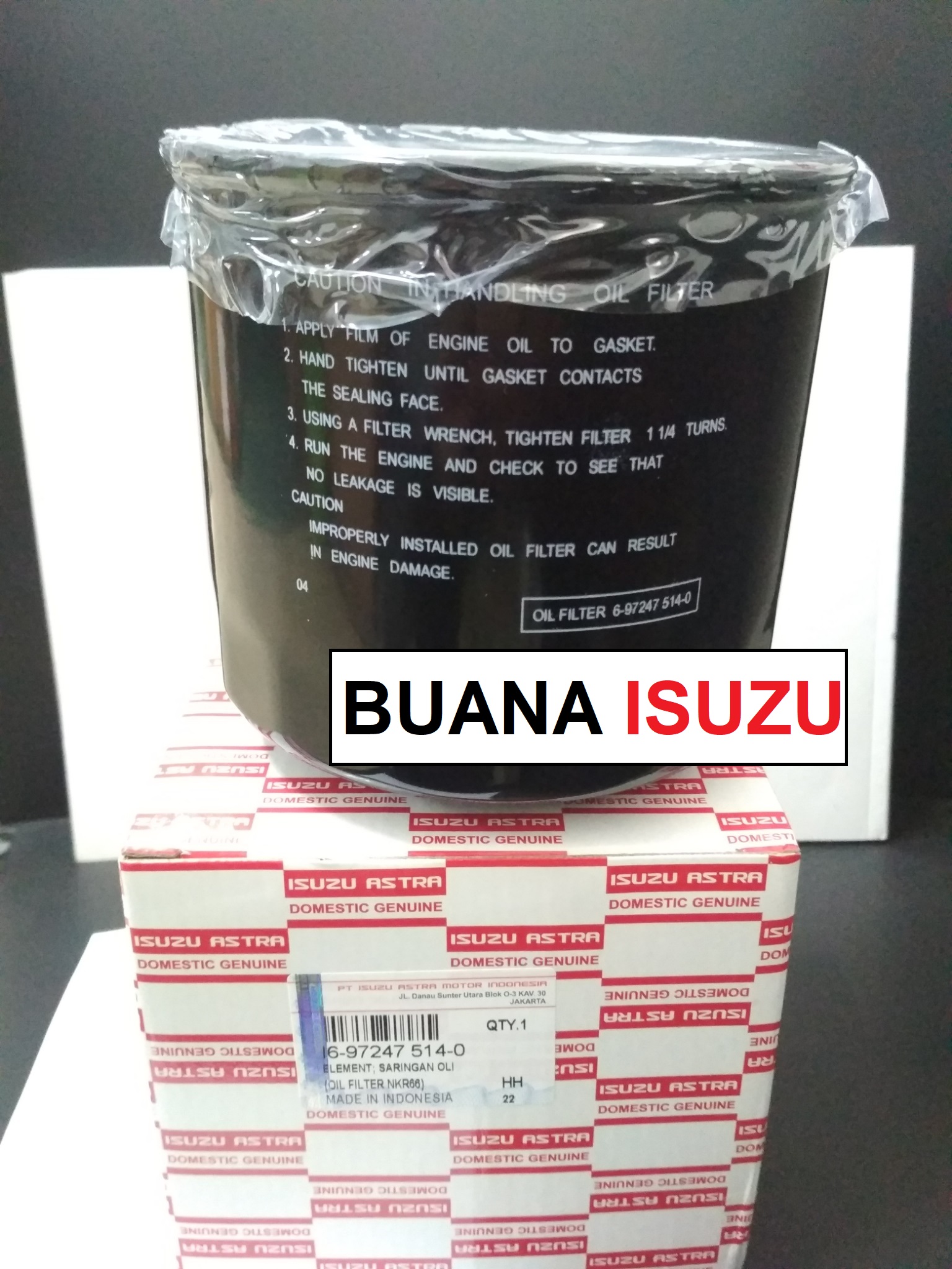 Filter Oli Isuzu Elf Nkr Nmr Nqr Giga Frr Dan Ftr