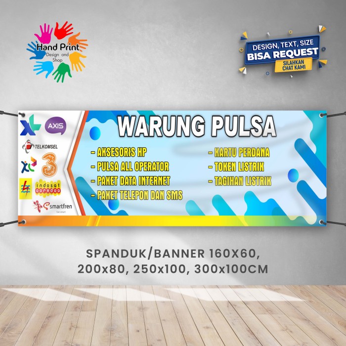 Spanduk Banner Konter Pulsa Celluler A X Cm Lazada Indonesia