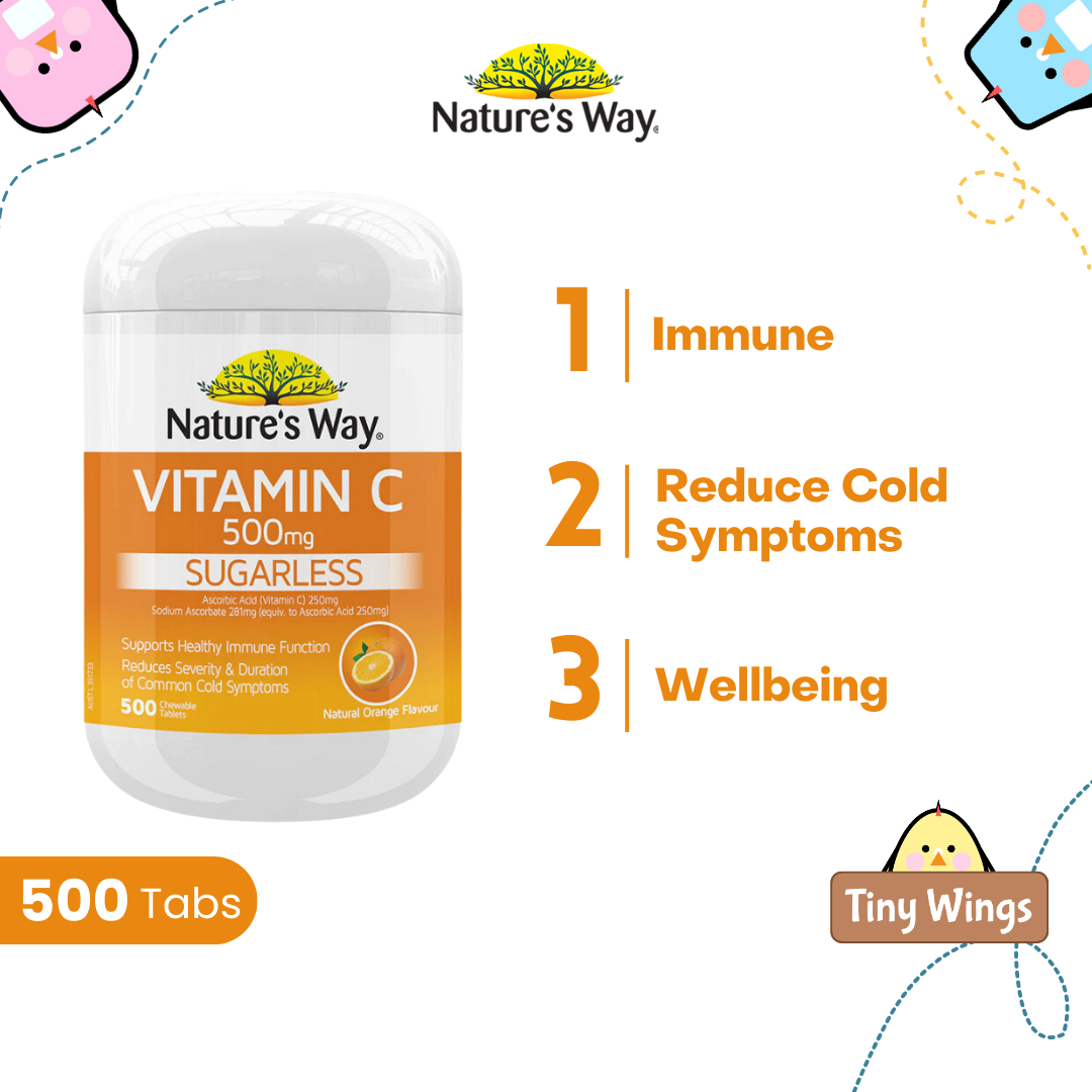 Authorized Store Nature S Way Vitamin C 500mg Sugarless 500 Chewable