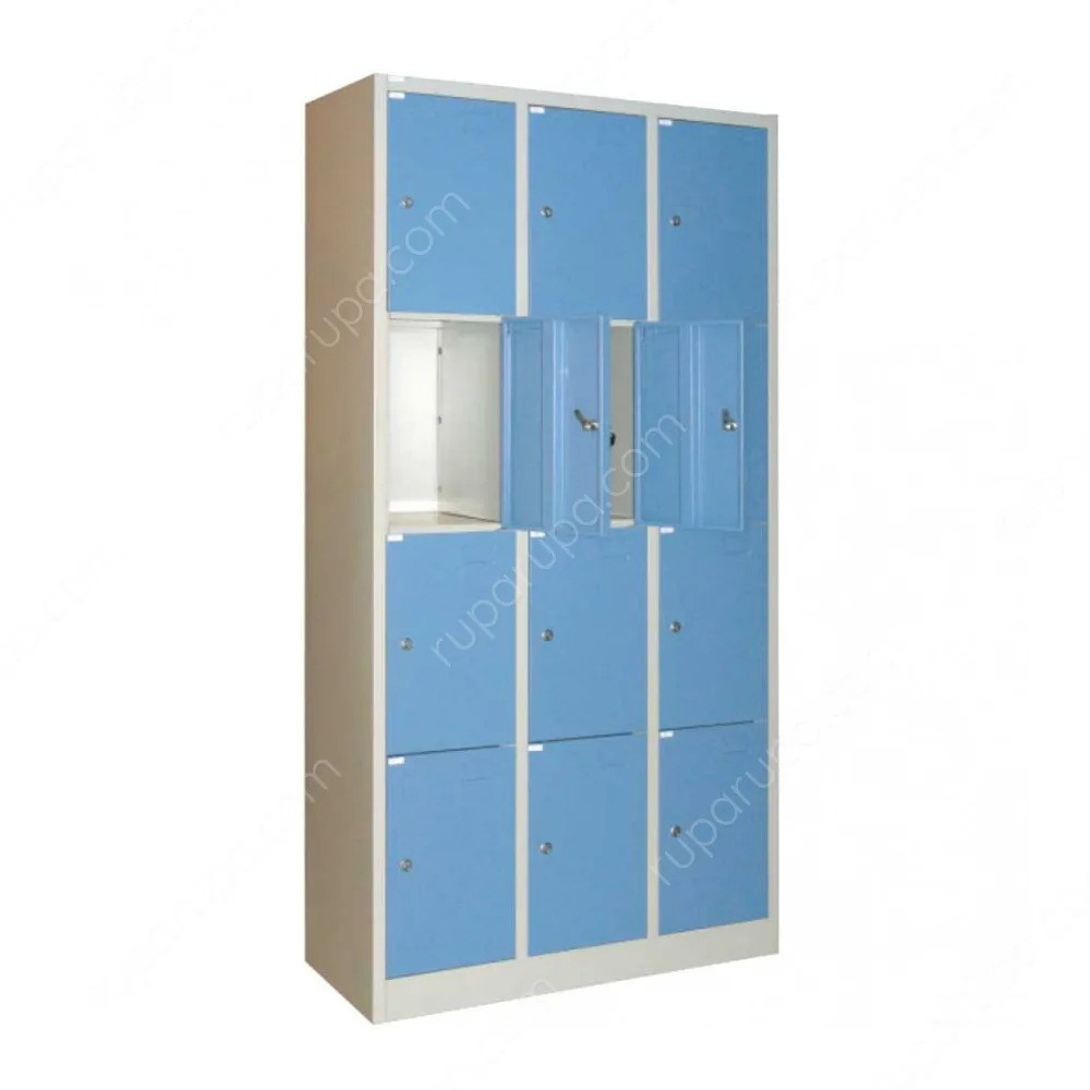 Krisbow Lemari Loker Besi Jumbo Locker Cabinet Pintu Biru Lazada