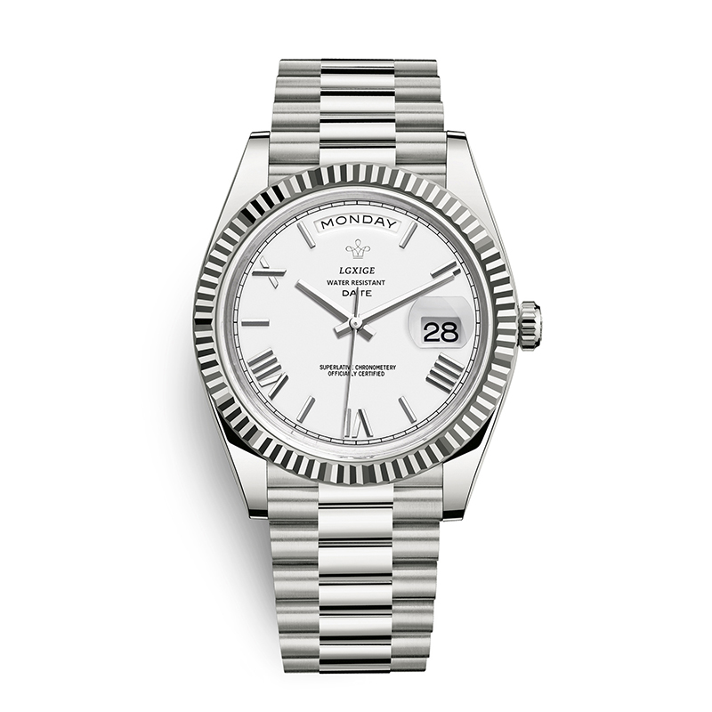 Lange Lgxige Week Calendar Watch Men's Quartz Brand Fashion Watch