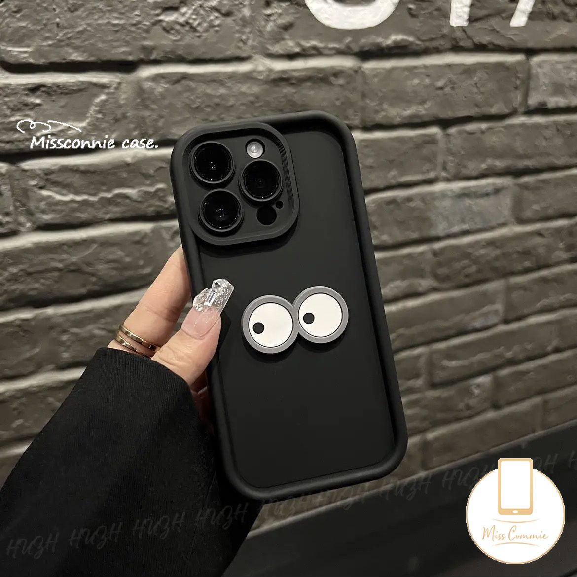 MissConnie Simple Cute Coal Carbon Phone Case Compatible For IPhone 11