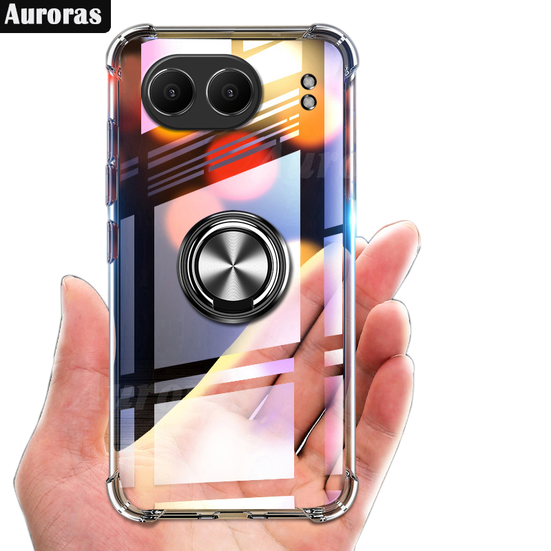 For Oneplus Nord 4 Phone Case Ring Ultra Thin Clear Car Kickstand Bracket Soft Air Cushion Shockproof Cover for Oneplus Nord4 Cover Casing HP