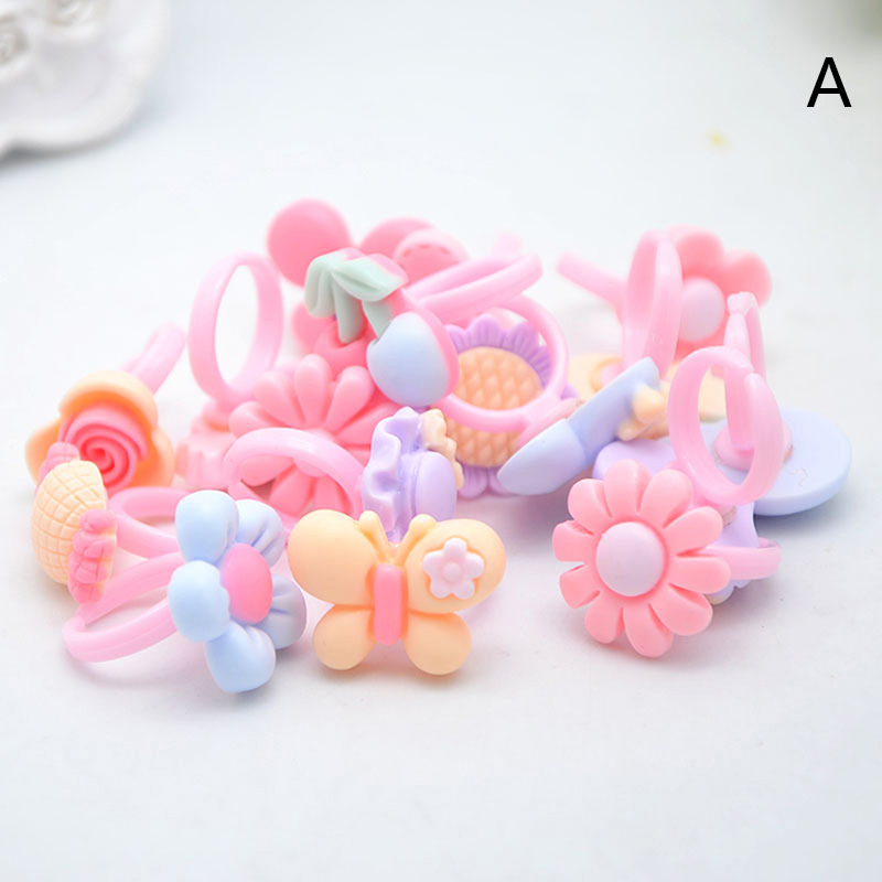 20pcs Sweet Kids Flower Animal Rings Children Jewelry Fashion Ring Girls Gift