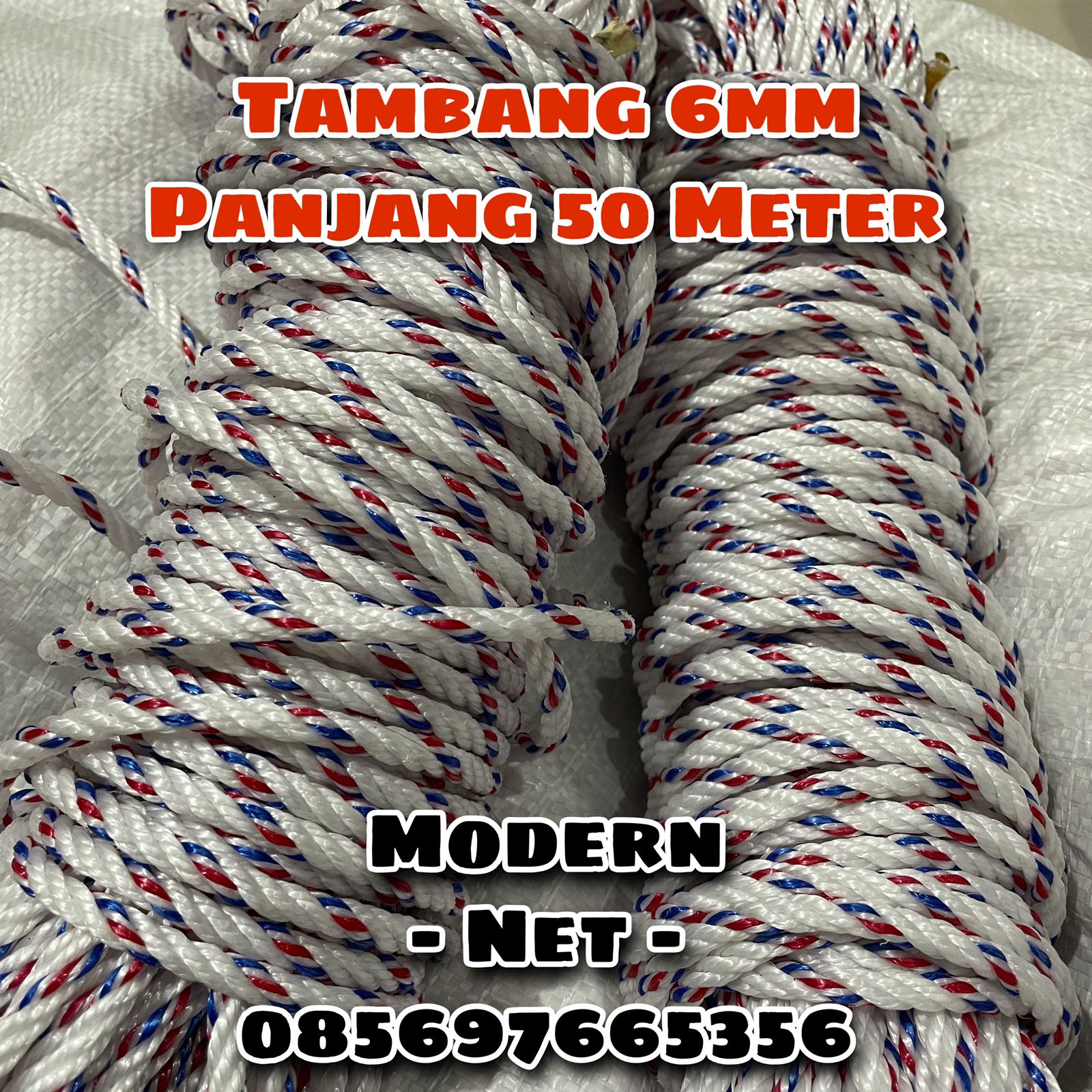 TAMBANG 6MM PPD 50METER TAMBANG KILOAN TAMBANG TRUK Lazada