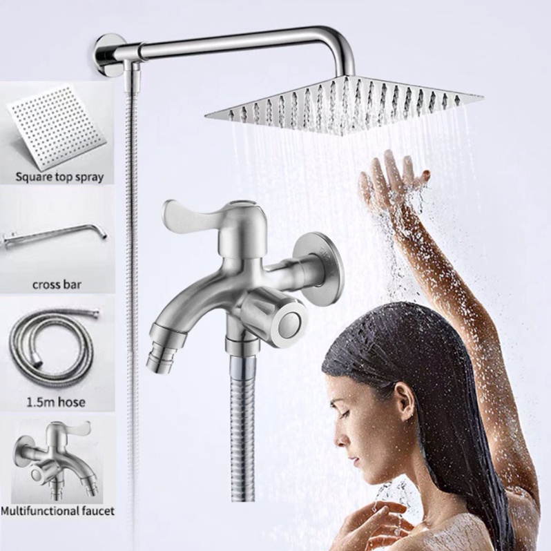 Shower Set Stainless In Sus Shower Faucet Set Hot Cold Shower Set With Faucet Lazada PH