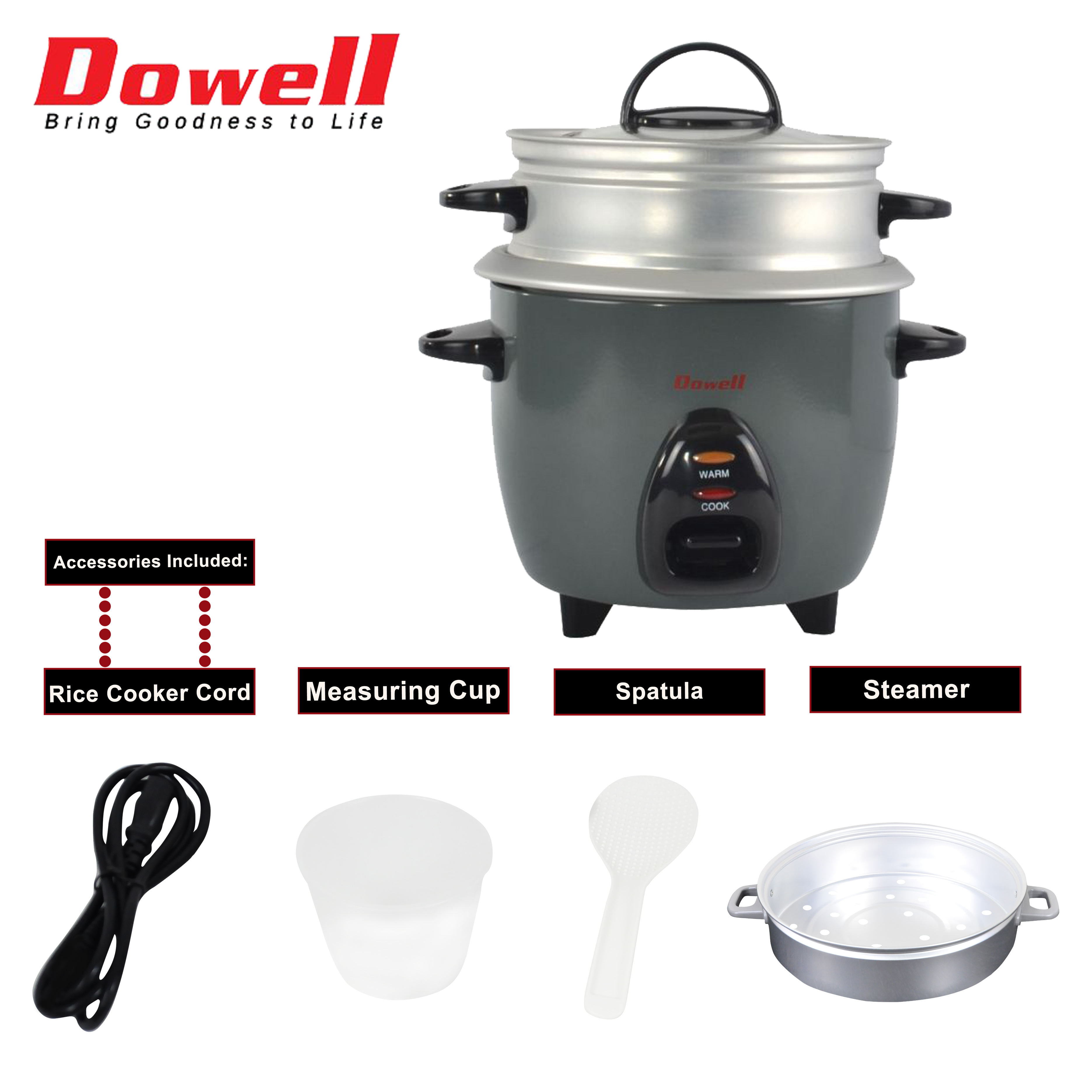 Dowell by Winland 10 cups Rice Cooker with Steamer RCS10 Lazada PH
