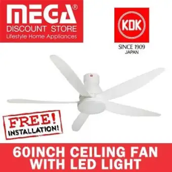 Kdk U60fw 60inch Ceiling Fan With Led Light Lazada Singapore