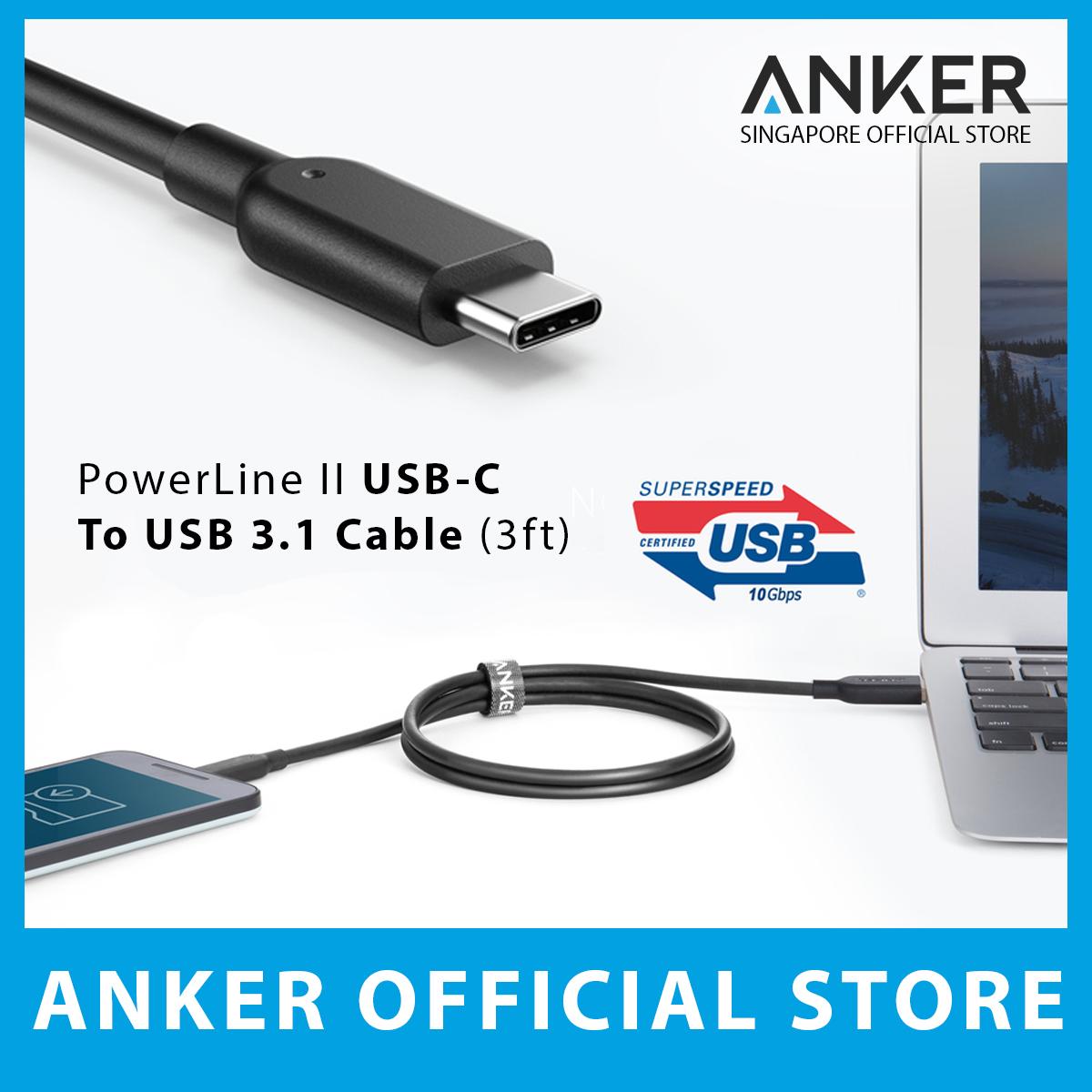 Anker PowerLine II USB-C to USB 3.1 Gen2 Cable (3ft)