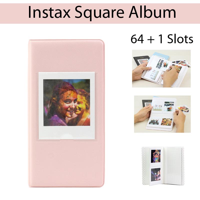 Pink Instax Square Photo Album for Fujifilm Instax Square Film SQ10 SQ6 Camera SP-3 Printer