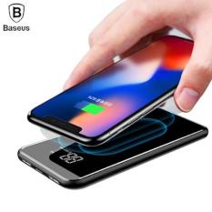 Baseus LCD 8000mAh QI Wireless Charger 2A Dual USB Power Bank For iPhone X 8 Samsung s9 Battery Charger