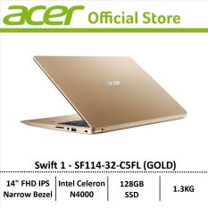 [Online Exclusive] Acer Swift 1 SF114-32-C5FL (Gold) Thin and Light Narrow-Bezel Display Laptop