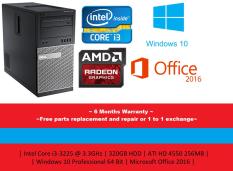 [Refurbished] Dell Optiplex 7010 Mini Tower | Intel Core i3-3225@3.30GHz | 4GB DDR3 RAM 320GB HDD | ATI HD4550 256MB DDR3 | Windows 10 Professional | Microsoft Office 2016 | 6 Months Warranty