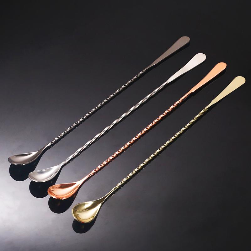 Lông Vũ Loại Muỗng Trộn Hoffmann Tốt Vít Ren Dài Muỗng Khuấy Barspoons Que Khuấy Cocktail Muỗng Đá Muỗng Đá Muỗng Pha Chế