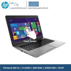 HP Elitebook 840 G1 Touchscreen Notebook 14in i5-4300U@1.9Ghz 4th Gen 8GB RAM 320GB HDD Win 10 Pro Used