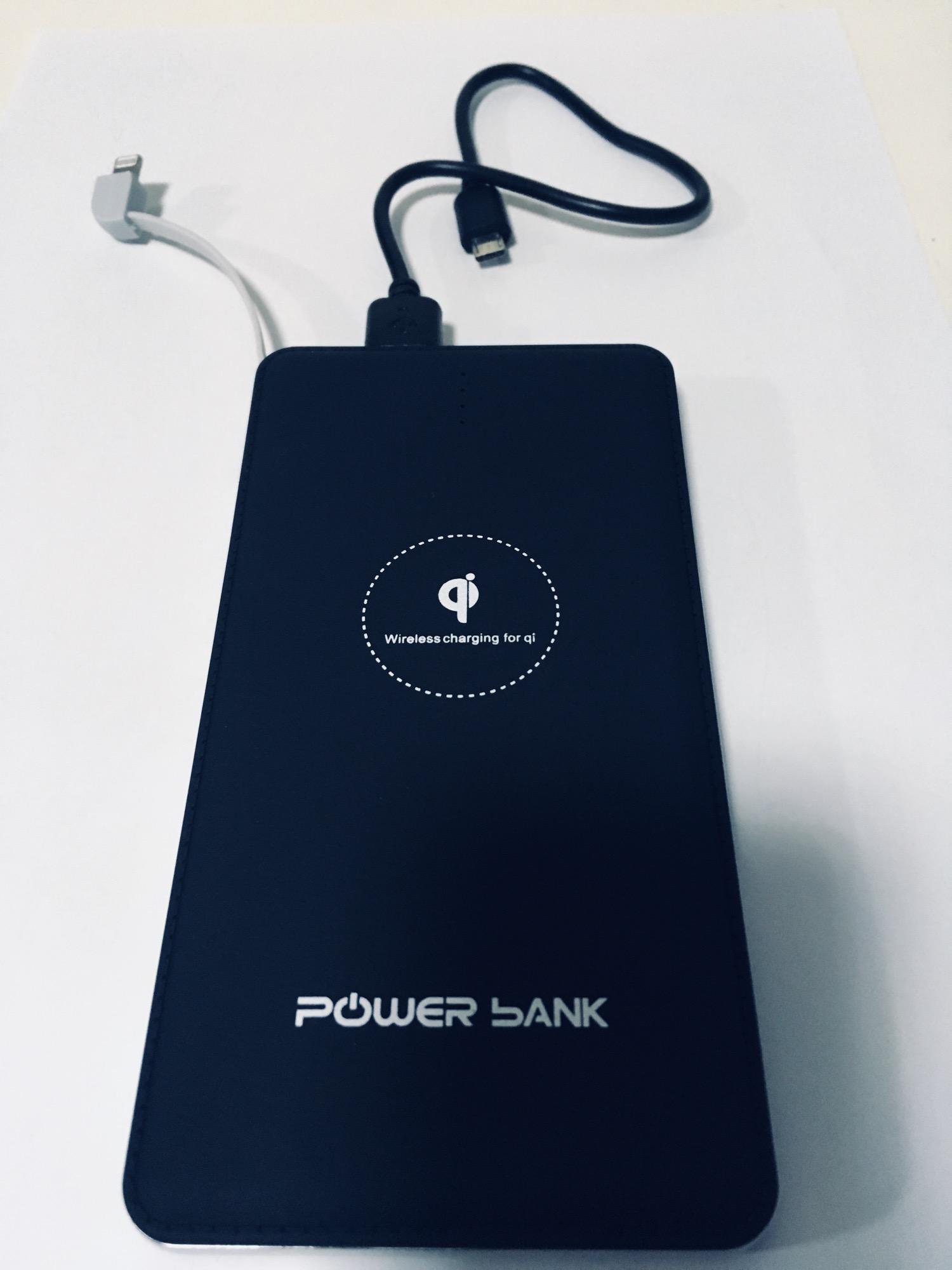 PowerBank wireless charger 20000 mAH slim light weight compact fast charging Qi Portable Power Bank 20000mAH