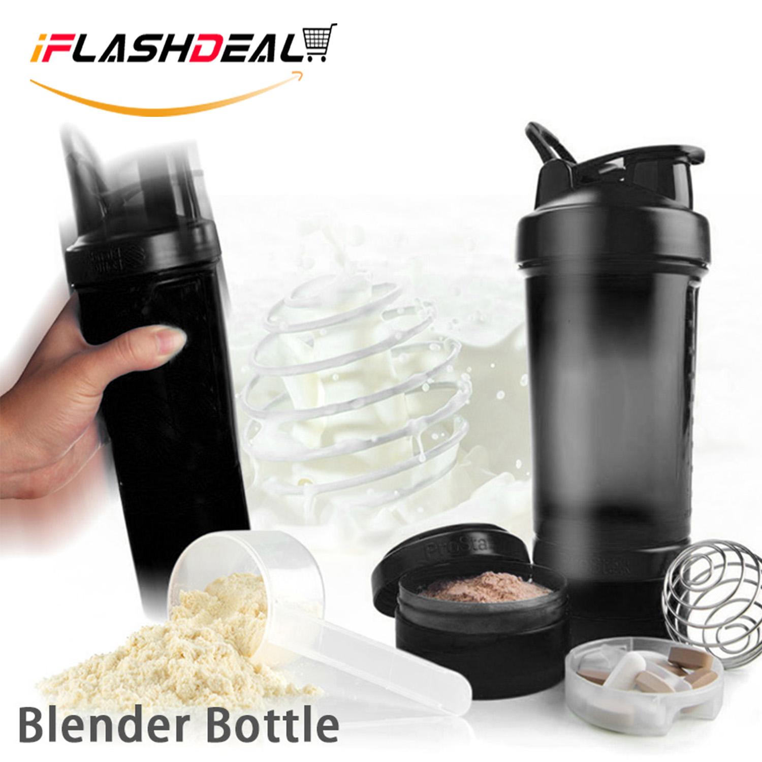 iFlashDeal 3 trong 1 Protein Shaker Chai Lắc Trộn Chai Protein Shake Chai thể thao 100% BPA thumbnail