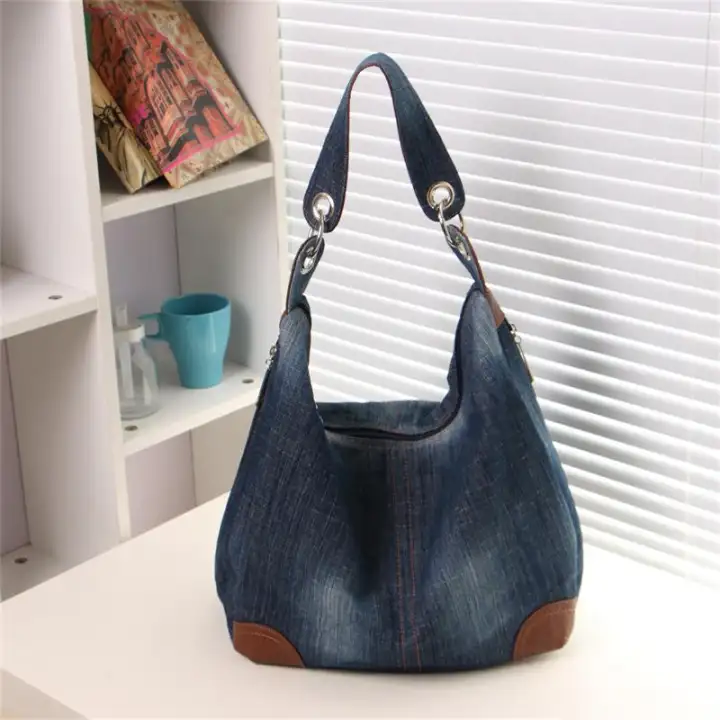 2019 New Style Day South Korea Women S Bag Canvas Book Bags Leisure Vintage Cowboy One Shoulder Emuznglmdq Lazada Vintage Cowboy One Shoulder Emuznglmdq