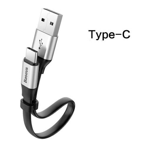 Baseus Nimble Type-C 3A Fast Charging Data Transfer Cable 23cm