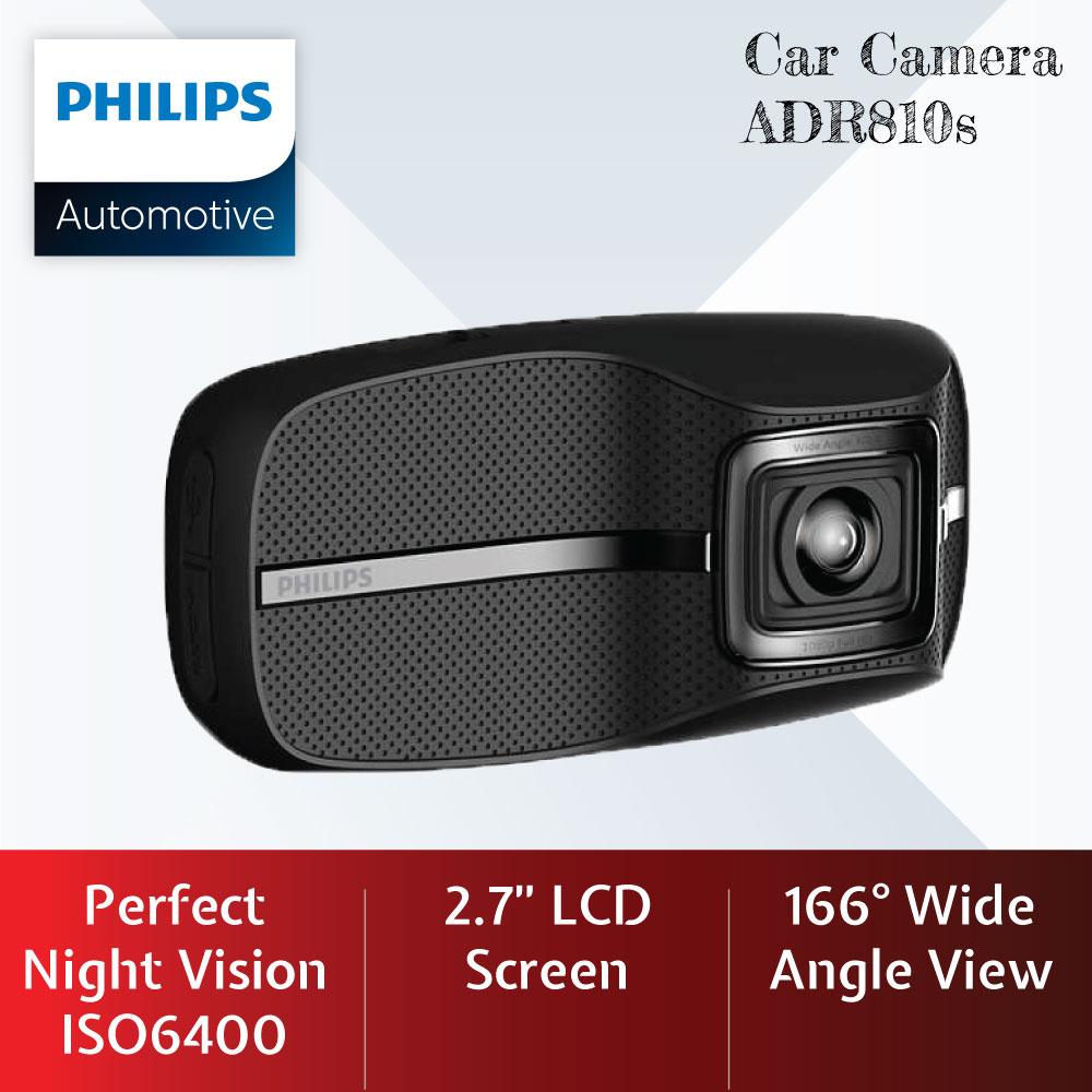Philips Car Camera Dash Cam Driving Video Recorder ADR810s