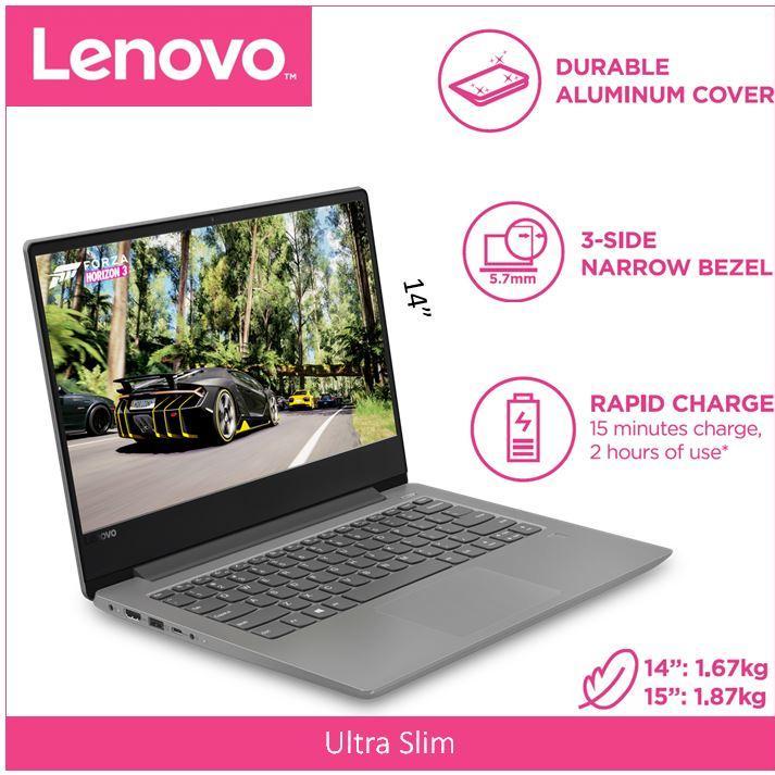 Lenovo IdeaPad 330Sï¼Thin&Lightï¼14.0 HD PLATINUM GREY I7-8550U 1 Year Local Warranty