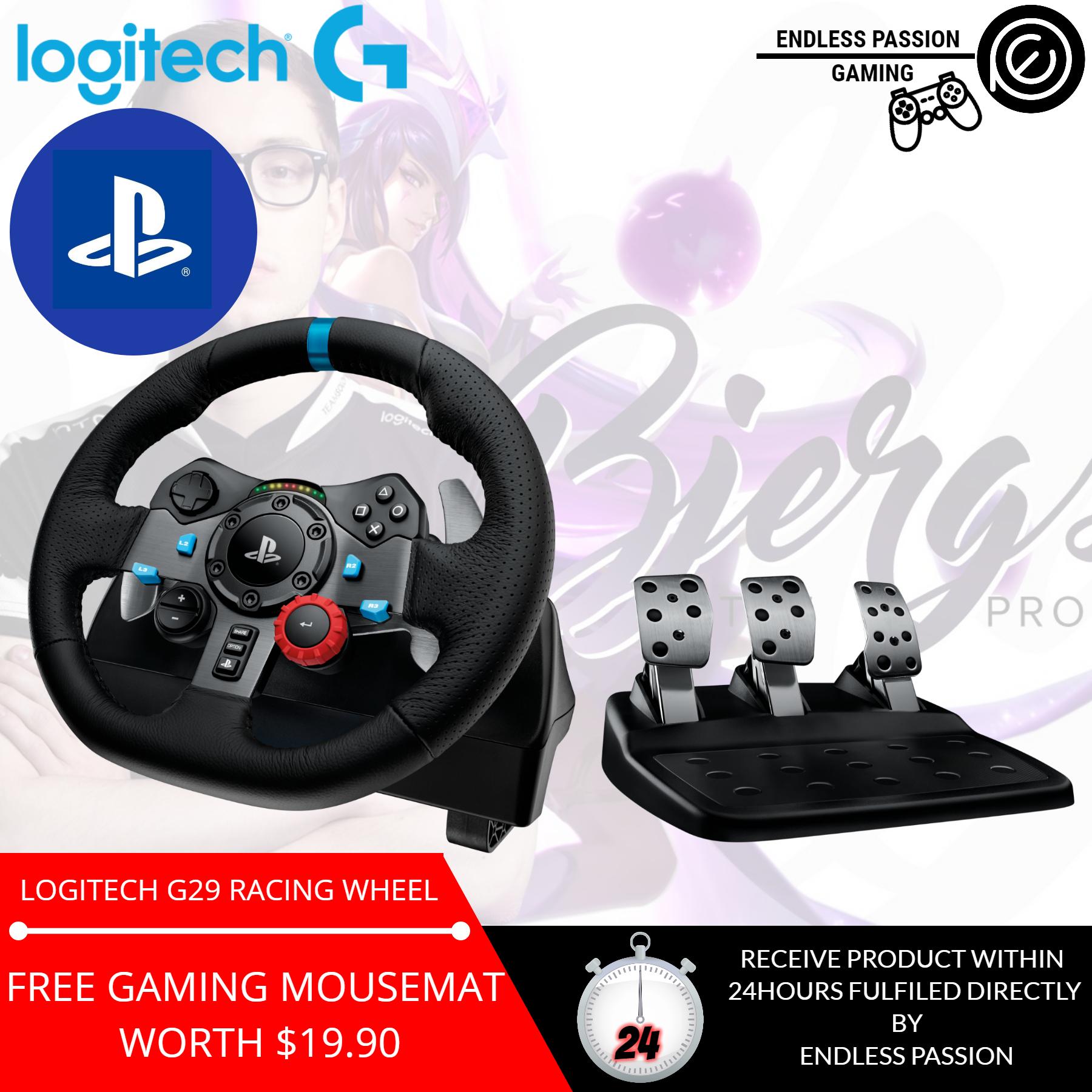 Logitech G29 Dual-motor Feedback Driving Force Racing Wheel with Responsive Pedals for PlayStation 4 and PlayStation 3