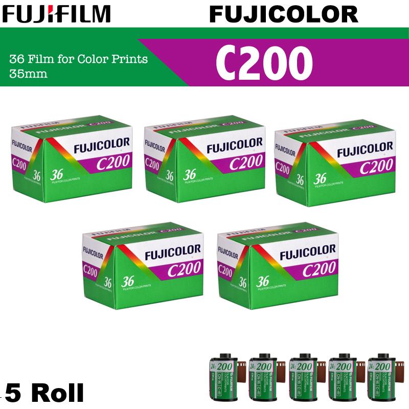 5 Roll Fujifilm Fujicolor C200 Color Negative 35mm 135 Roll Film ( 36 Exposures )