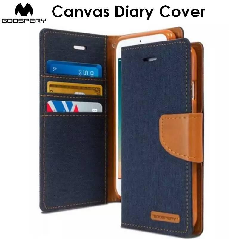 Goospery Canvas Diary Cover Case Cases Casing Card Slot Holder For iPhone 6 / 6S