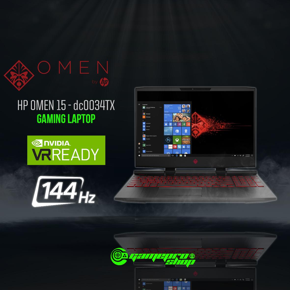 8th Gen OMEN by HP Laptop 15-dc0034tx (i7-8750H/32GB/GTX 1070 8GB /2TB HDD/WIN10) with 144Hz