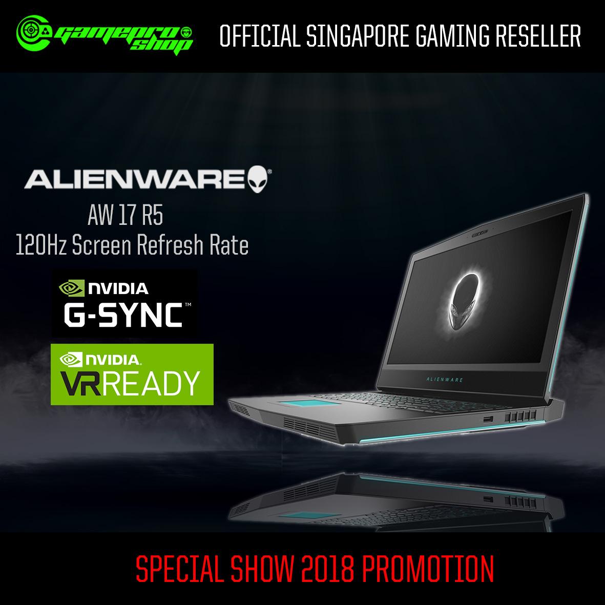 Alienware AW17 R5 -875Q118G-W10-1070 (i7-8750H/ 16GB/ 256GB SSD +1TB/ NVIDIA GTX 1070/ 17.3″ QHD/ Win 10) with 120Hz *END OF MONTH PROMO*